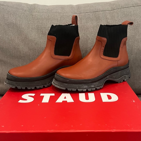 Staud Bow Boot in Tan - Picture 4 of 5